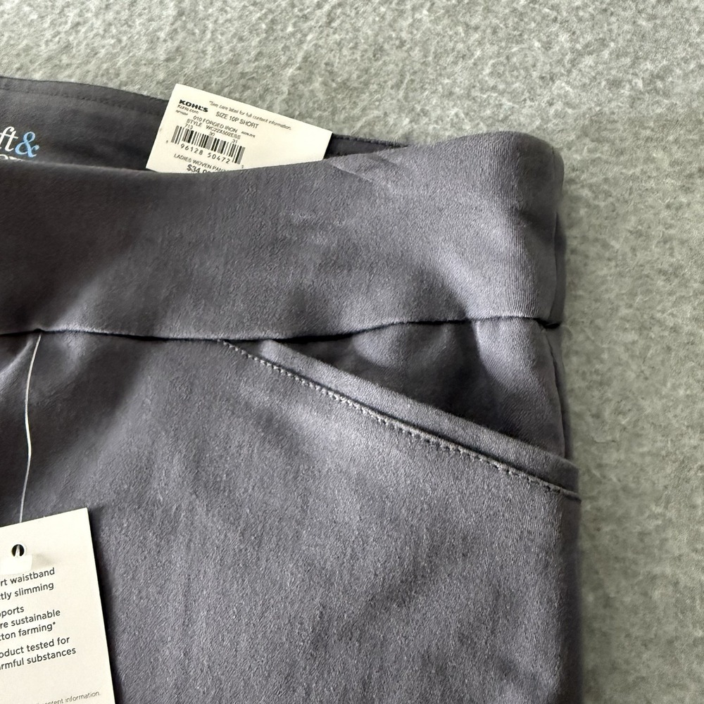 New Croft And Barrow The Effortless Stretch Mid Rise Straight Pants Women's 10P - Picture 4 of 9